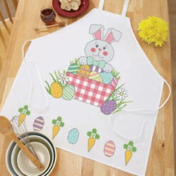 Herrschners Easter Bunny Apron Stamped Cross-Stitch