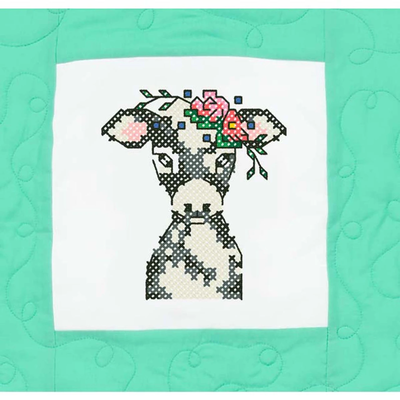 Herrschners Flower Farm Animals Kid's Quilt Blocks Stamped Cross-Stitch 5 Herrschners Flower Farm Animals Kid's Quilt Blocks Stamped Cross-Stitch - Image 3