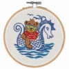 Craftways Teddy Blue Seahorse Hoop Stamped Embroidery Kit -Disney || Prym || Clover Shop 050643 50922.1693401226