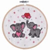 Craftways Two Elephants Hoop Counted Cross-Stitch Kit -Disney || Prym || Clover Shop 050646 47057.1693401235