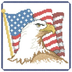 Herrschners Patriotic Pride Quilt Blocks Stamped Cross-Stitch