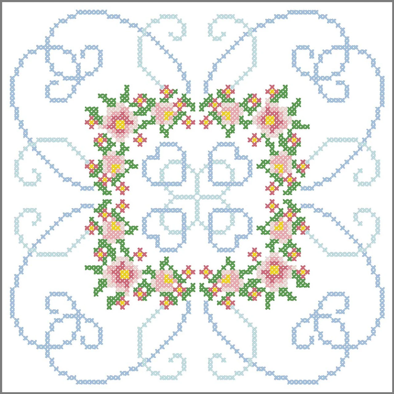 Herrschners Ring Of Hearts Quilt Blocks Stamped Cross-Stitch 3 Herrschners Ring Of Hearts Quilt Blocks Stamped Cross-Stitch