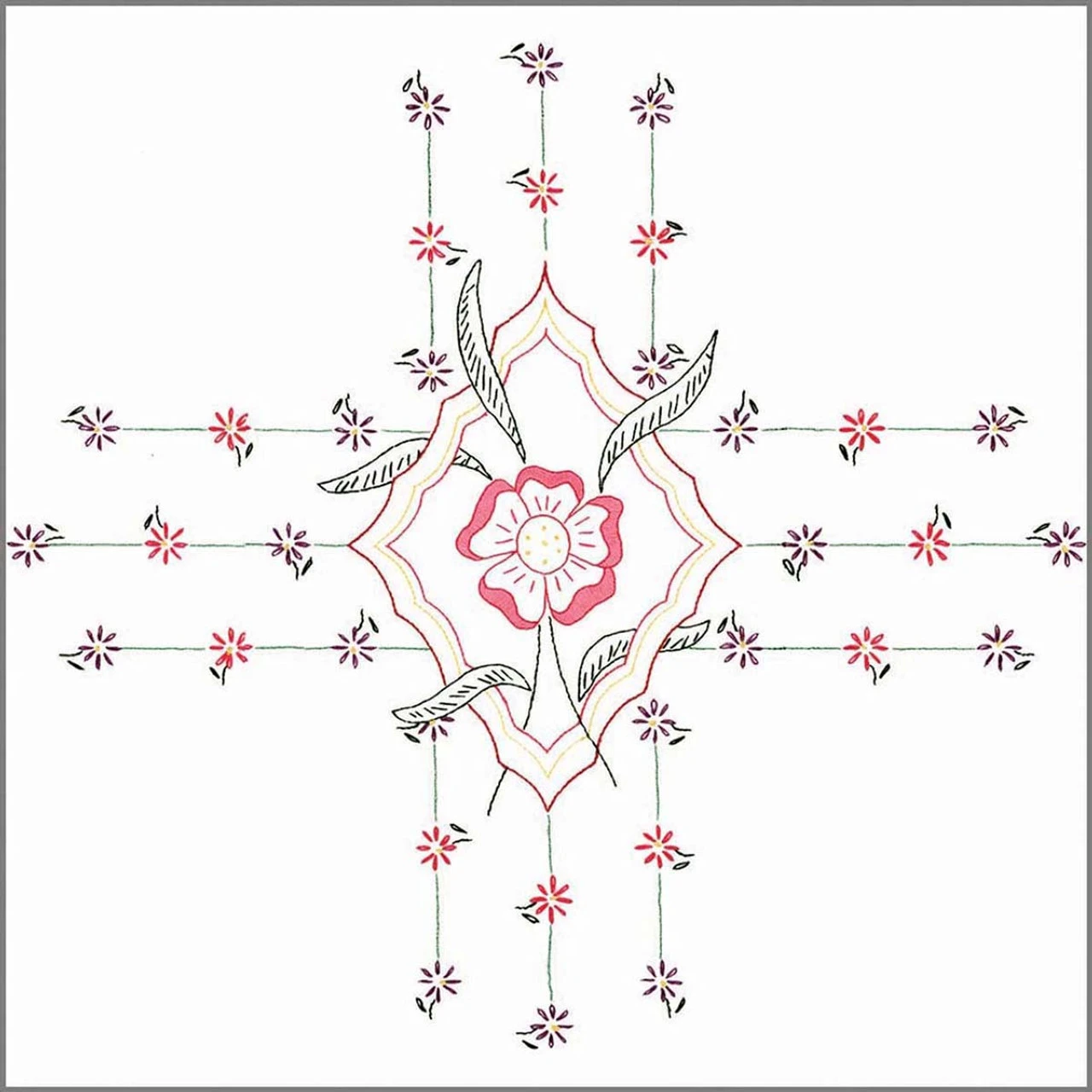 Herrschners Eloise Quilt Blocks Stamped Embroidery 4 Herrschners Eloise Quilt Blocks Stamped Embroidery - Image 2