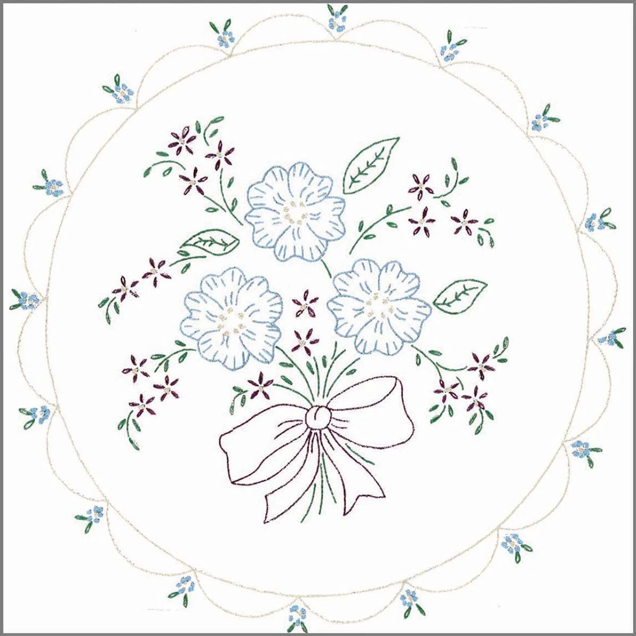 Herrschners Felicity Quilt Blocks Stamped Embroidery 4 Herrschners Felicity Quilt Blocks Stamped Embroidery - Image 2