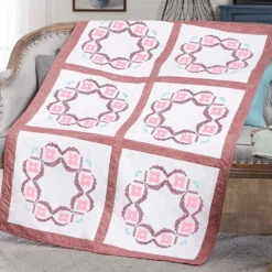 Herrschners Amelia Quilt Blocks Stamped Cross-Stitch