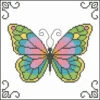 Herrschners Enchanted Butterfly Quilt Blocks Stamped Cross-Stitch