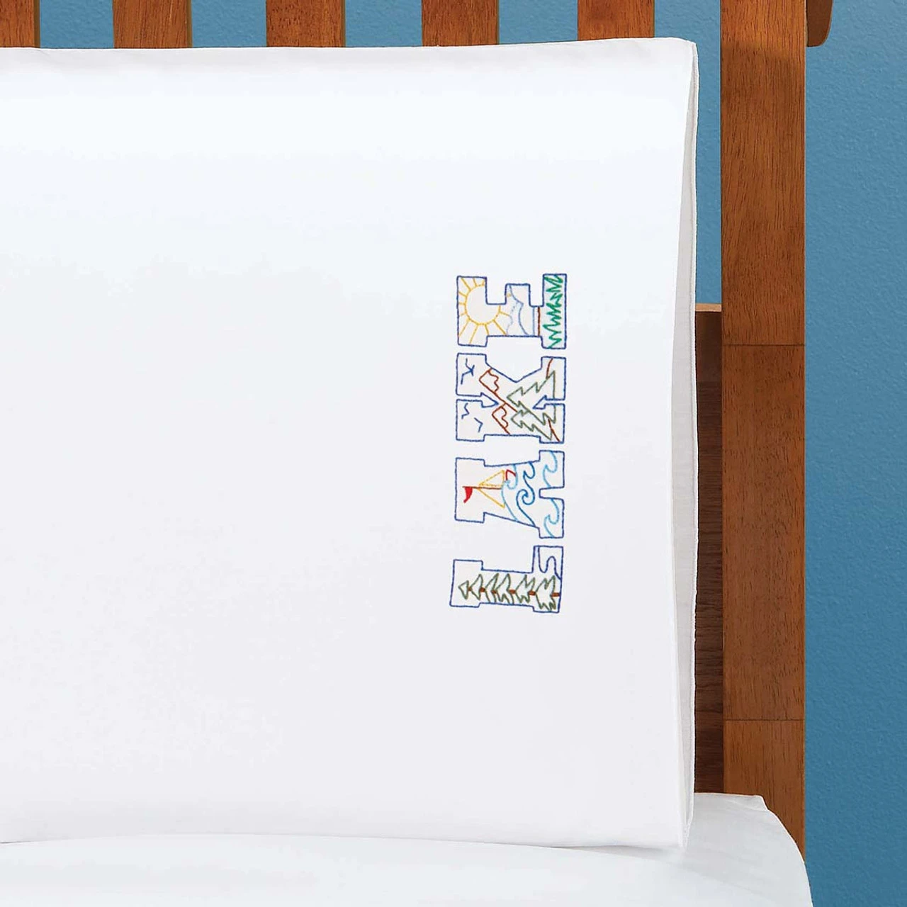 Herrschners Life At The Lake Pillowcase Pair Iron-On Transfer Kit 3 Herrschners Life At The Lake Pillowcase Pair Iron-On Transfer Kit