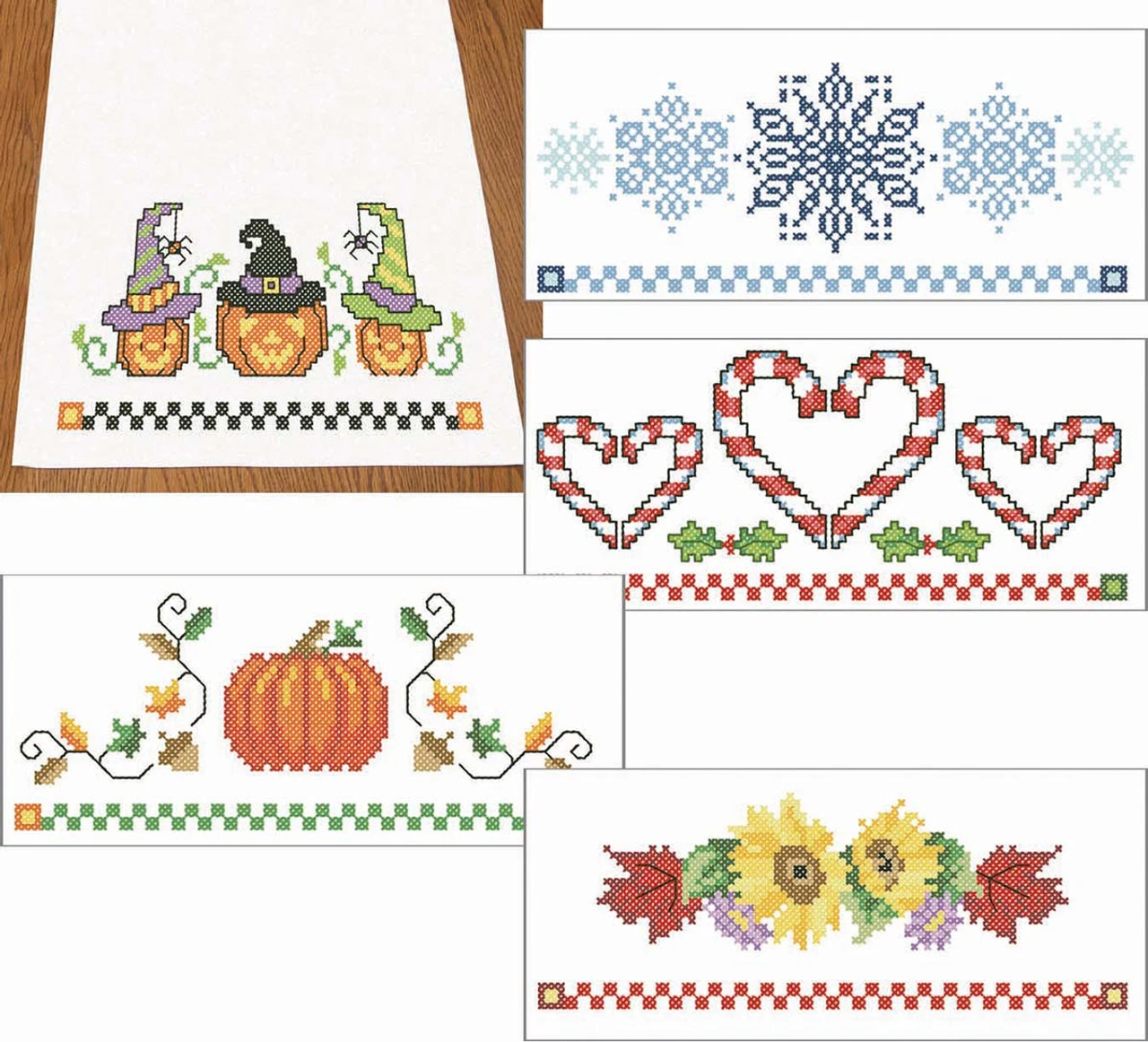Herrschners Cooler Days Ahead Table Runner Collection Stamped Cross-Stitch 3 Herrschners Cooler Days Ahead Table Runner Collection Stamped Cross-Stitch