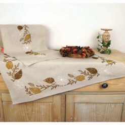 Nob Hill Autumn Leaf Set Stamped Cross-Stitch