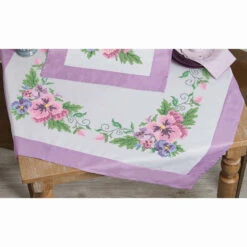 Herrschners Savannah Table Topper Stamped Cross-Stitch Kit