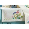 Nob Hill Blue & Yellow Bird Table Topper Stamped Embroidery Kit