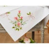 Craftways Pink Blossoms Table Topper Stamped Embroidery Kit