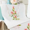 Craftways Pink Blossoms Table Runner Stamped Embroidery Kit