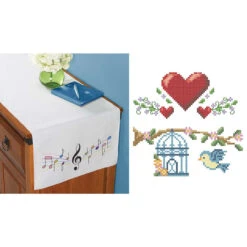 Herrschners Dresser Scarf Assortment Set Stamped