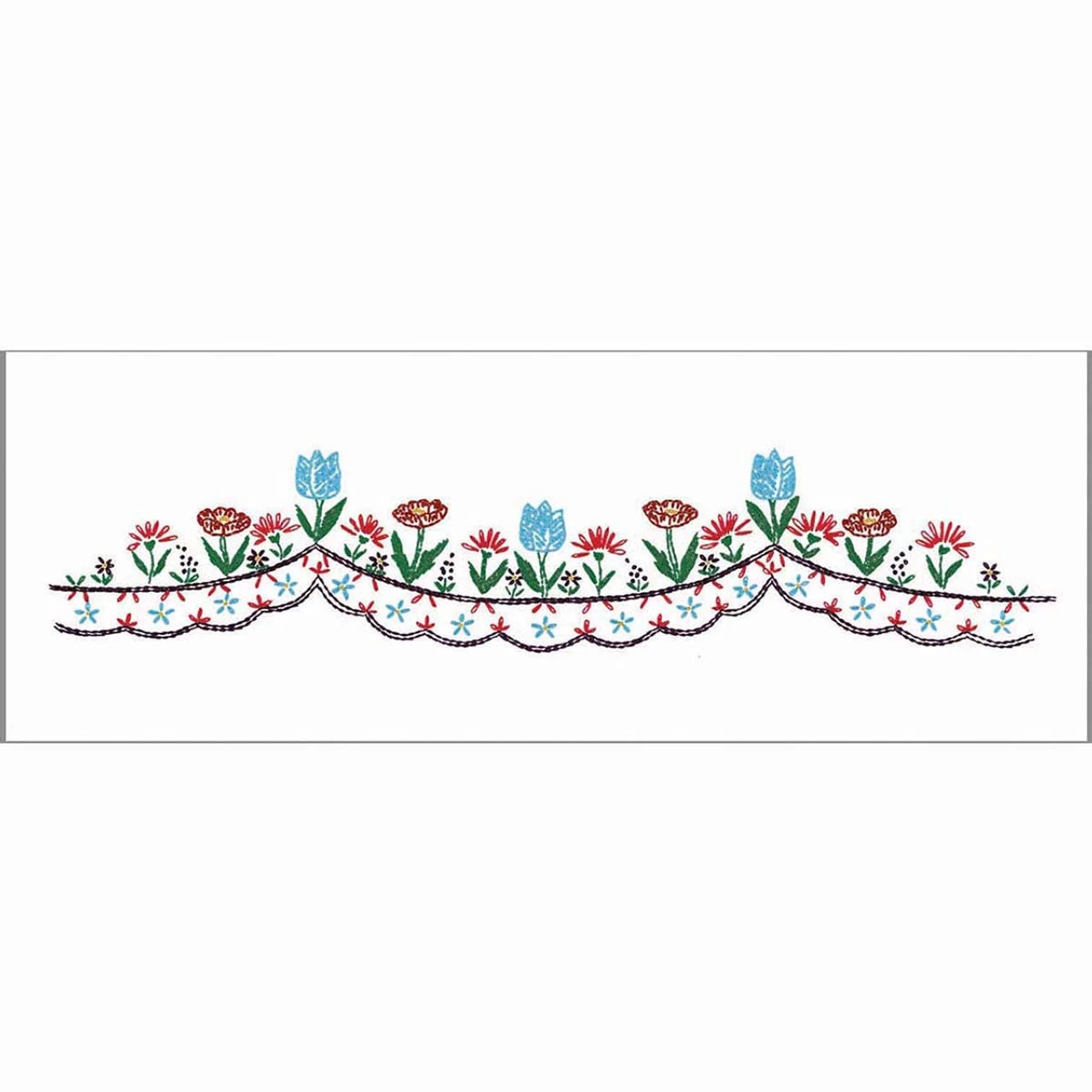 Herrschners Adela Pillowcase Pair Stamped Embroidery 4 Herrschners Adela Pillowcase Pair Stamped Embroidery - Image 2