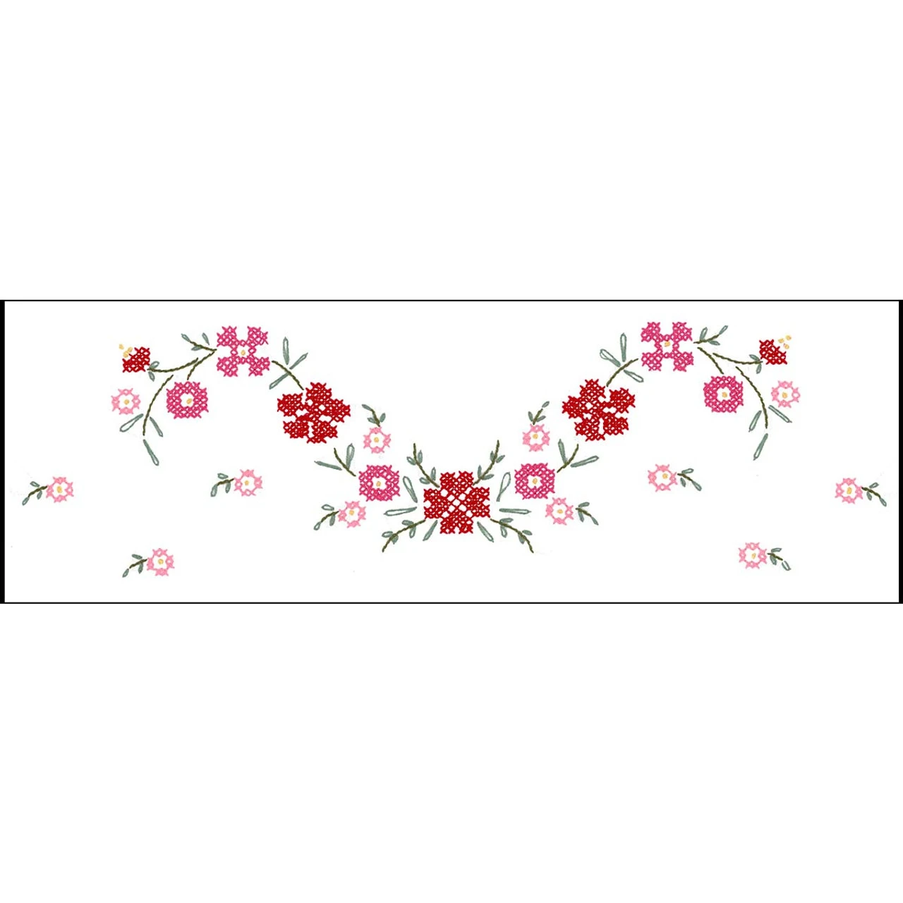 Herrschners Alma Pillowcase Pair Stamped Embroidery 4 Herrschners Alma Pillowcase Pair Stamped Embroidery - Image 2