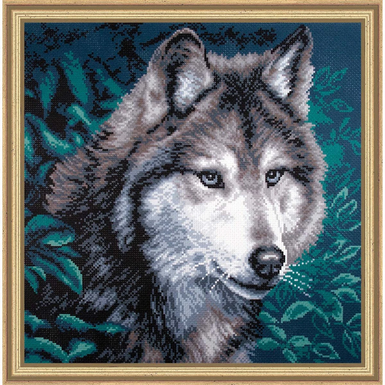 Collection D'Art Gray Wolf Stamped Cross-Stitch Kit 3 Collection D'Art Gray Wolf Stamped Cross-Stitch Kit