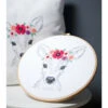 Vervaco Deer With Flowers Hoop Stamped Embroidery Kit -Disney || Prym || Clover Shop 141263 20545.1693414228