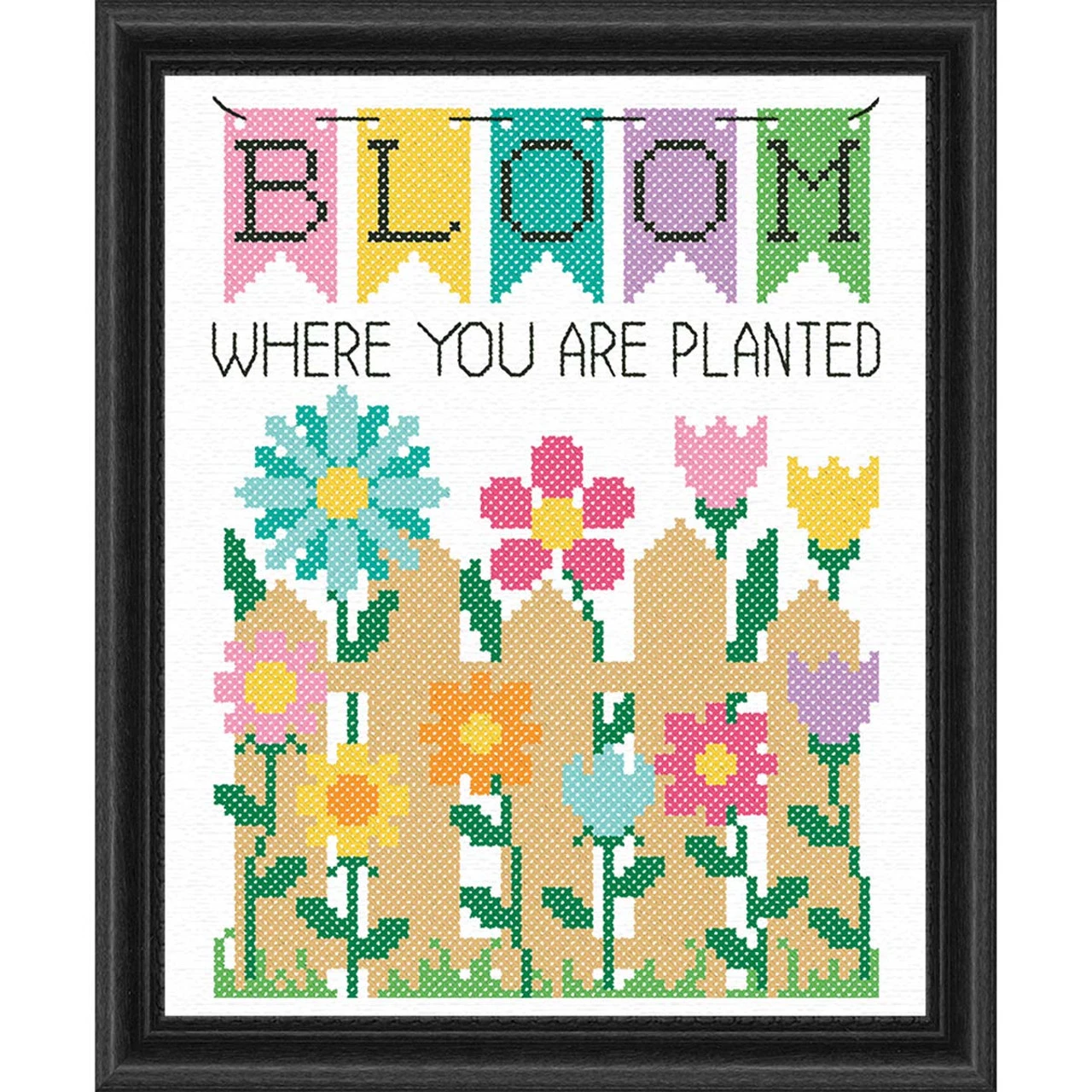 Herrschners Bloom Where You're Planted Stamped Cross-Stitch Kit 3 Herrschners Bloom Where You're Planted Stamped Cross-Stitch Kit