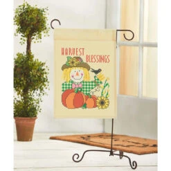 Herrschners Harvest Blessings Porch Flag Stamped Cross-Stitch Kit