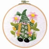Craftways Green Gnome Flower Girl Hoop Stamped Embroidery Kit -Disney || Prym || Clover Shop 141507 30369.1693414641