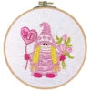 Craftways Pink Gnome Love Balloon Hoop Stamped Embroidery Kit -Disney || Prym || Clover Shop 141523 05103.1693414667