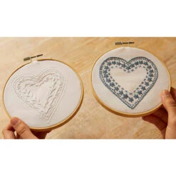 DMC The Heart's Ease Hoop Stamped Embroidery Kit
