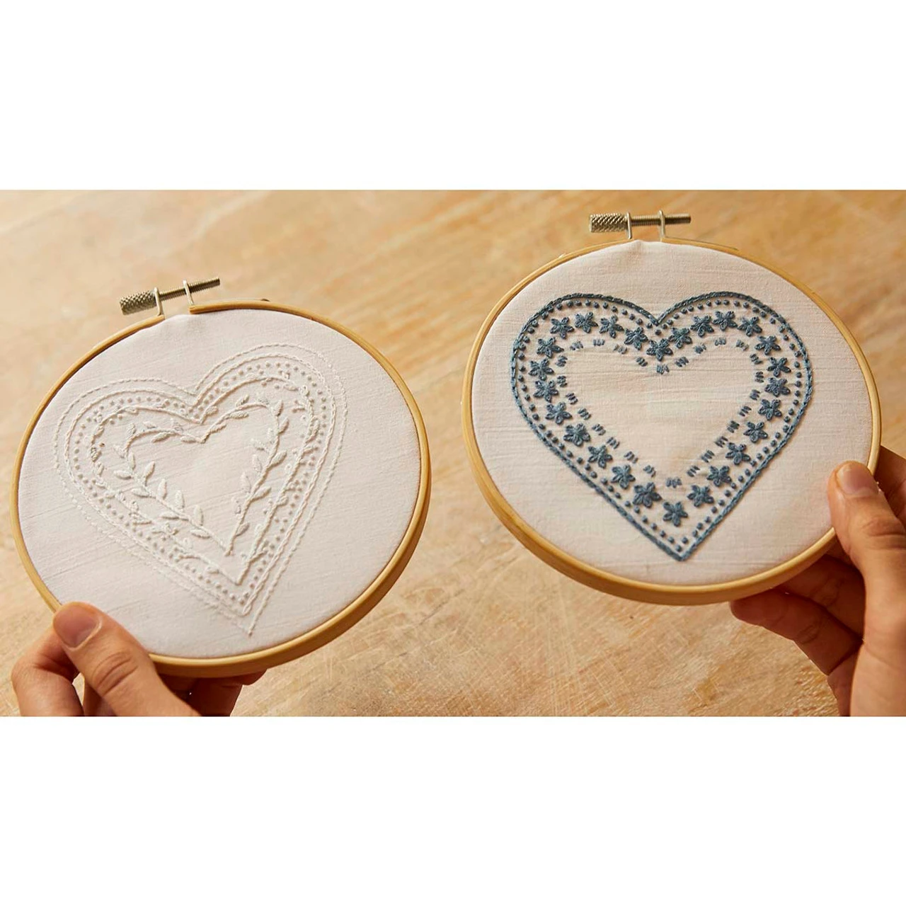 DMC The Heart's Ease Hoop Stamped Embroidery Kit 3 DMC The Heart's Ease Hoop Stamped Embroidery Kit