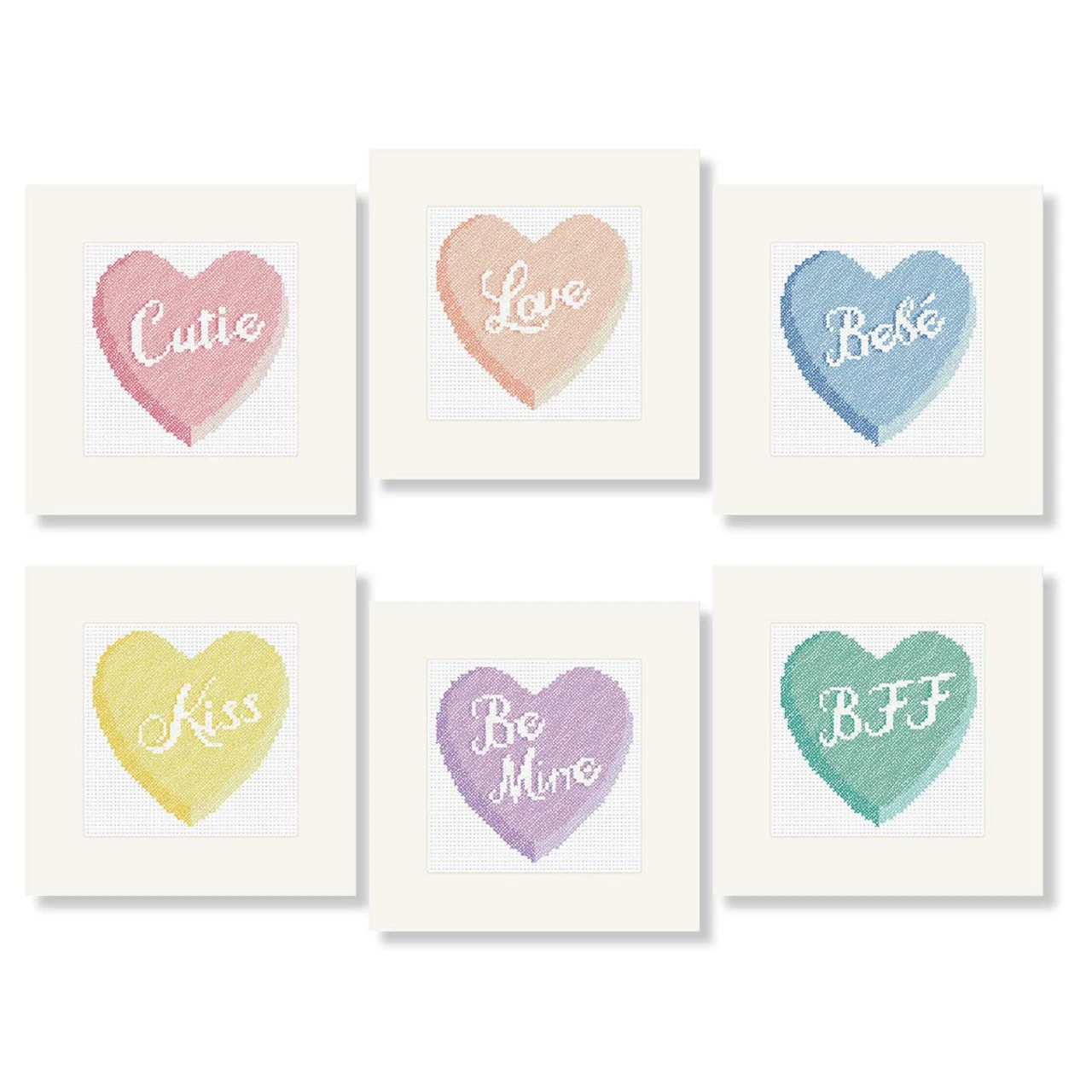 Herrschners Sweethearts Greeting Cards Counted Cross-Stitch Kit 3 Herrschners Sweethearts Greeting Cards Counted Cross-Stitch Kit