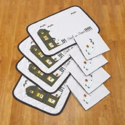 Herrschners Trick Or Treat Place Mat & Napkins Stamped Cross-Stitch