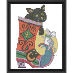 Herrschners Bewitching Soulmates Stamped Cross-Stitch Kit