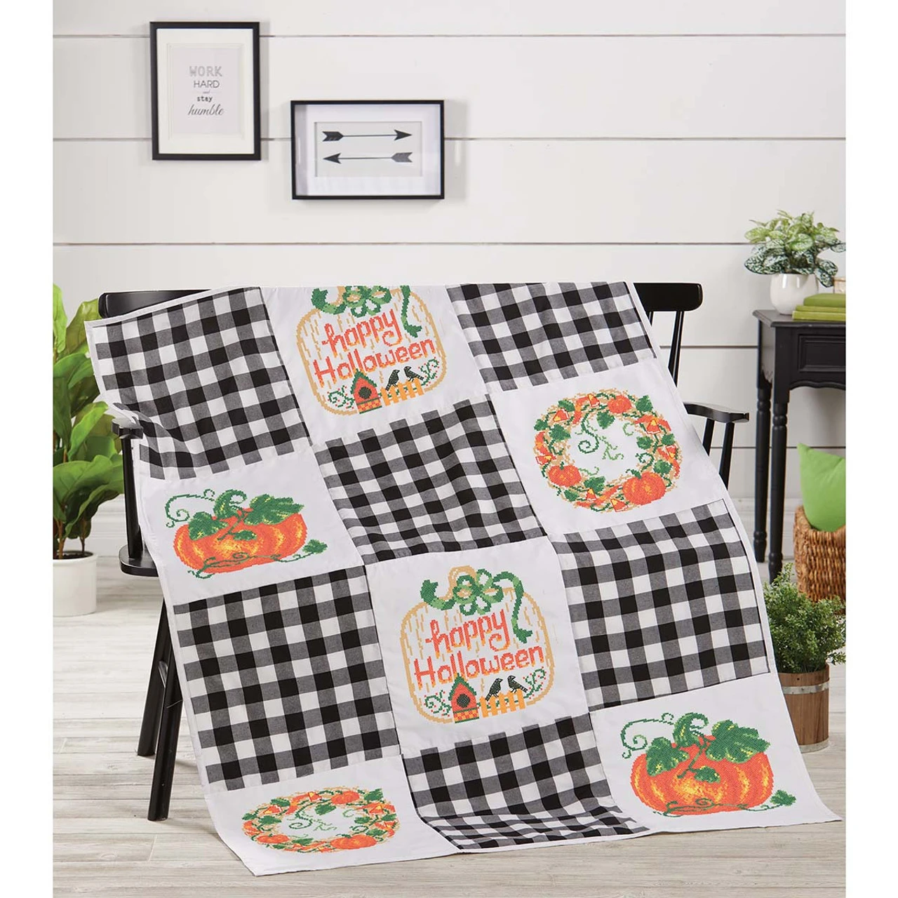 Farmhouse Halloween Quilt Blocks Thread Kit 3 Farmhouse Halloween Quilt Blocks Thread Kit