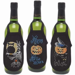 Craftways Happy Halloween Bottle Aprons Counted Cross-Stitch Kit