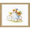 Luca-S Biking Girl With Puppy Counted Cross-Stitch Kit -Disney || Prym || Clover Shop 181129 27071.1693419097