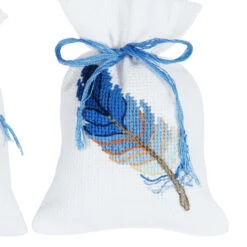 Vervaco Feathers Blue & Yellow Bag Counted Cross-Stitch Kit -Disney || Prym || Clover Shop 181243 4 22379.1693419150