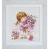 Luca-S Girl With A Bouquet Counted Cross-Stitch Kit -Disney || Prym || Clover Shop 181780 56005.1693419294