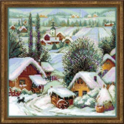 RIOLIS Winter Village Counted Cross-Stitch Kit