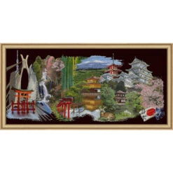 Thea Gouverneur Japan On Black Counted Cross-Stitch Kit
