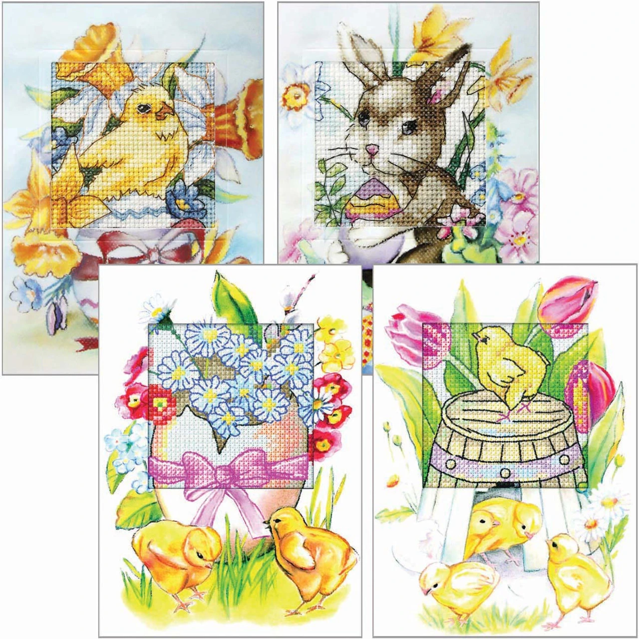 Orchidea Happy Easter Greeting Cards, Set Of 4 Counted Cross-Stitch Kit 3 Orchidea Happy Easter Greeting Cards, Set Of 4 Counted Cross-Stitch Kit