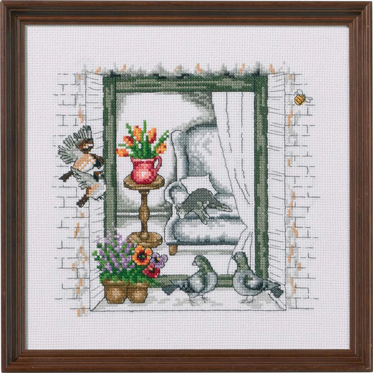 Permin Spring Window Counted Cross-Stitch Kit 3 Permin Spring Window Counted Cross-Stitch Kit