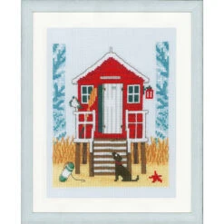 Vervaco Beach Cabin Counted Cross-Stitch Kit