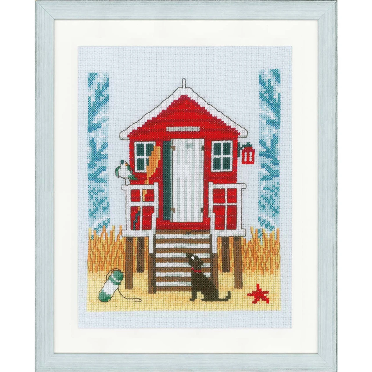 Vervaco Beach Cabin Counted Cross-Stitch Kit 3 Vervaco Beach Cabin Counted Cross-Stitch Kit