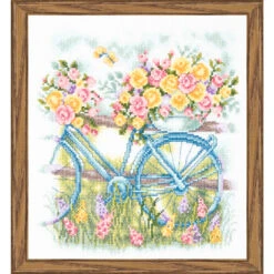 Vervaco Bicycle & Flowers Counted Cross-Stitch Kit
