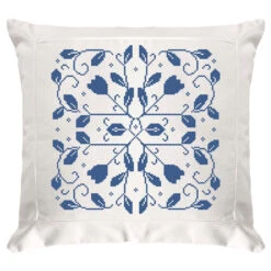 Heritage Stunning Sapphire I Pillow Cover Counted Cross-Stitch Kit