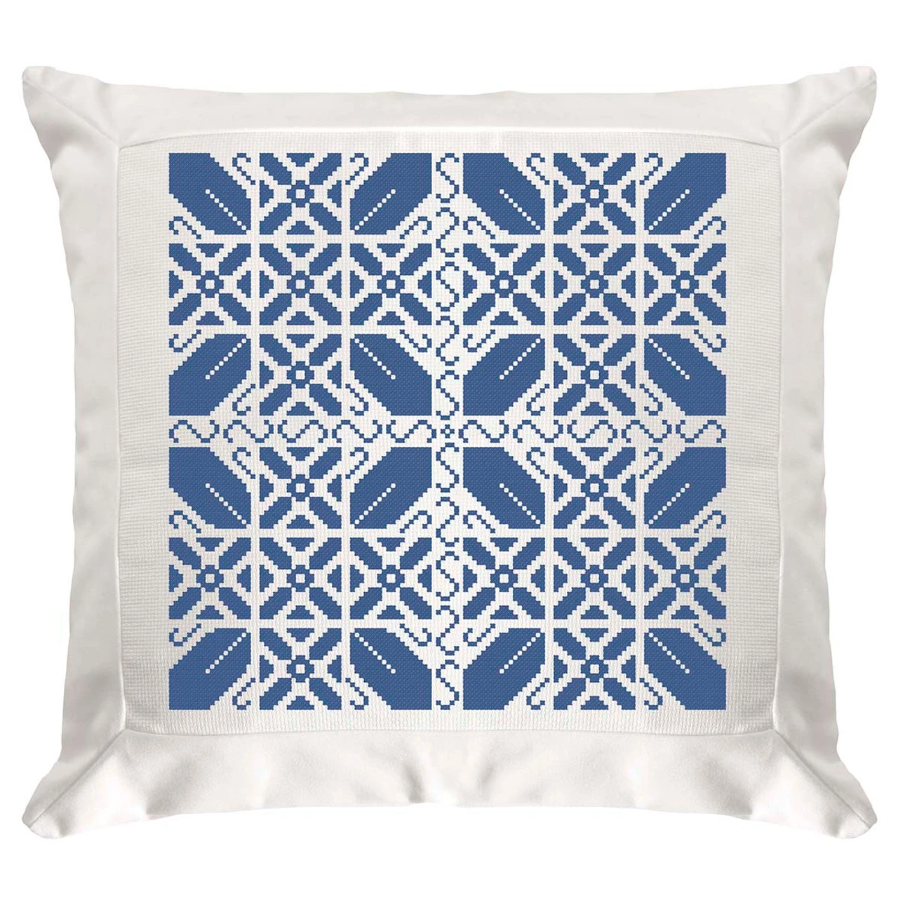 Herrschners Stunning Sapphire II Pillow Cover Counted Cross-Stitch Kit 3 Herrschners Stunning Sapphire II Pillow Cover Counted Cross-Stitch Kit