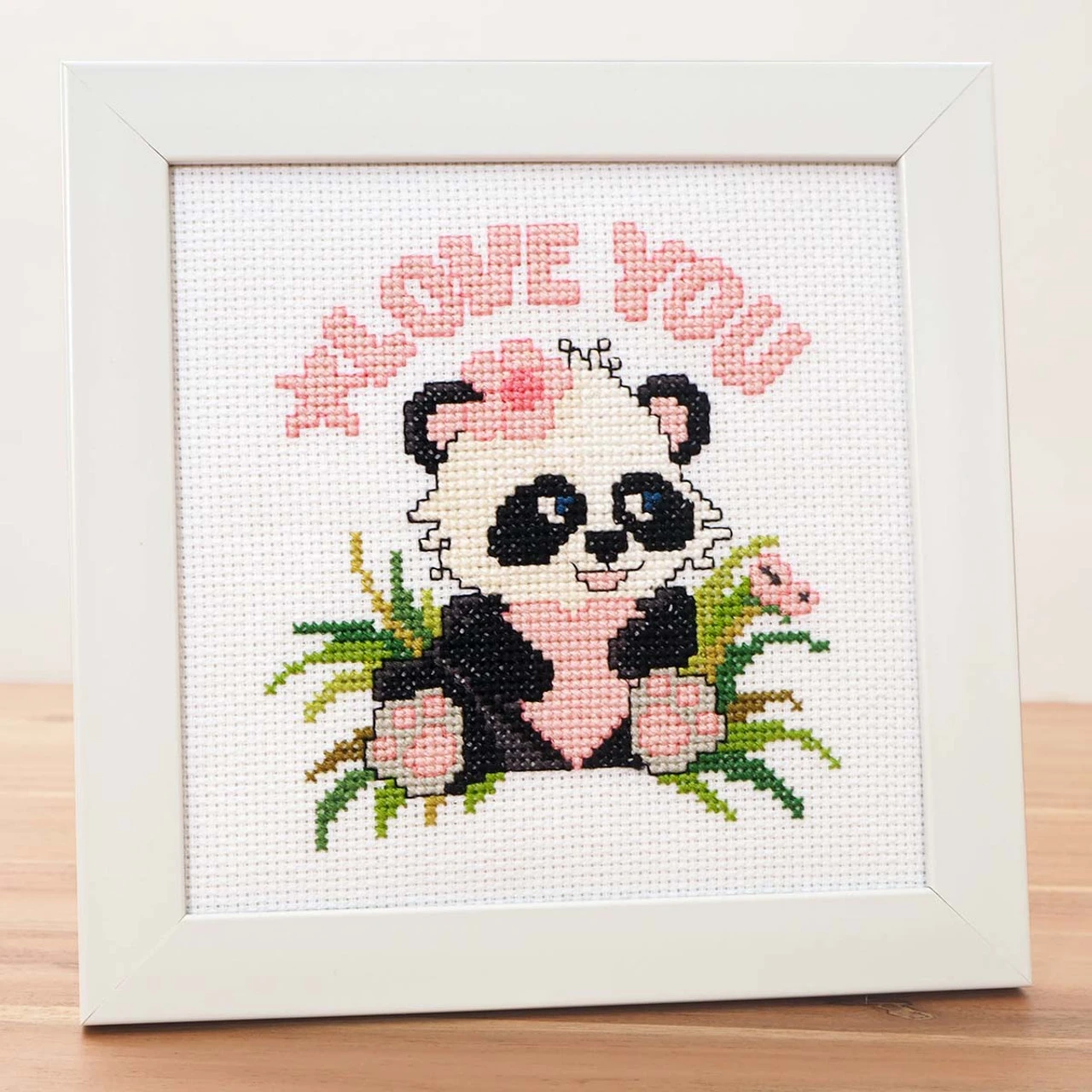 Herrschners Love You Panda Girl Counted Cross-Stitch Kit 3 Herrschners Love You Panda Girl Counted Cross-Stitch Kit