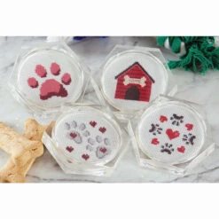 Herrschners Love My Pets Coasters Counted Cross-Stitch Kit