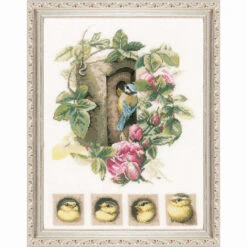 Vervaco Birdhouse With Roses Counted Cross-Stitch Kit