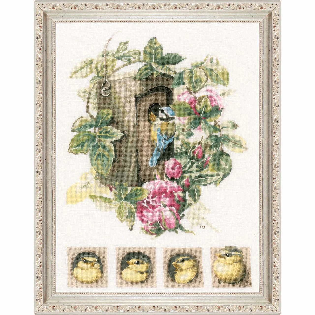 Vervaco Birdhouse With Roses Counted Cross-Stitch Kit 3 Vervaco Birdhouse With Roses Counted Cross-Stitch Kit