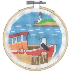 Permin Boat Mill Hoop Counted Cross-Stitch Kit